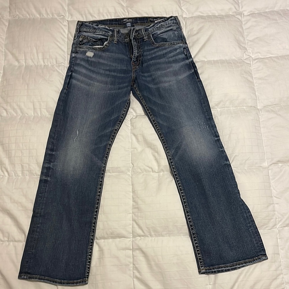 Mens Silver Jeans